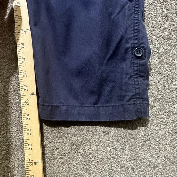 Talbots Cropped Comfort Pants Women 18WP‎ Blue Pull On Drawstring - Picture 9 of 12